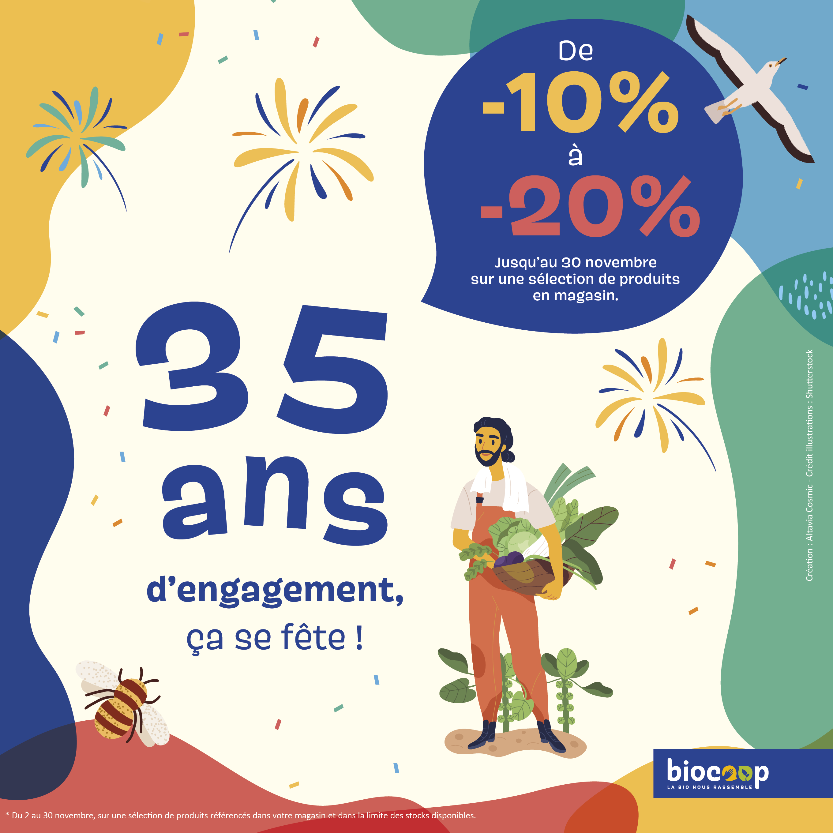 En Novembre, Biocoop fête ses 35 ans d'engagements ! En Novembre, Biocoop fête ses 35 ans d'engagements !