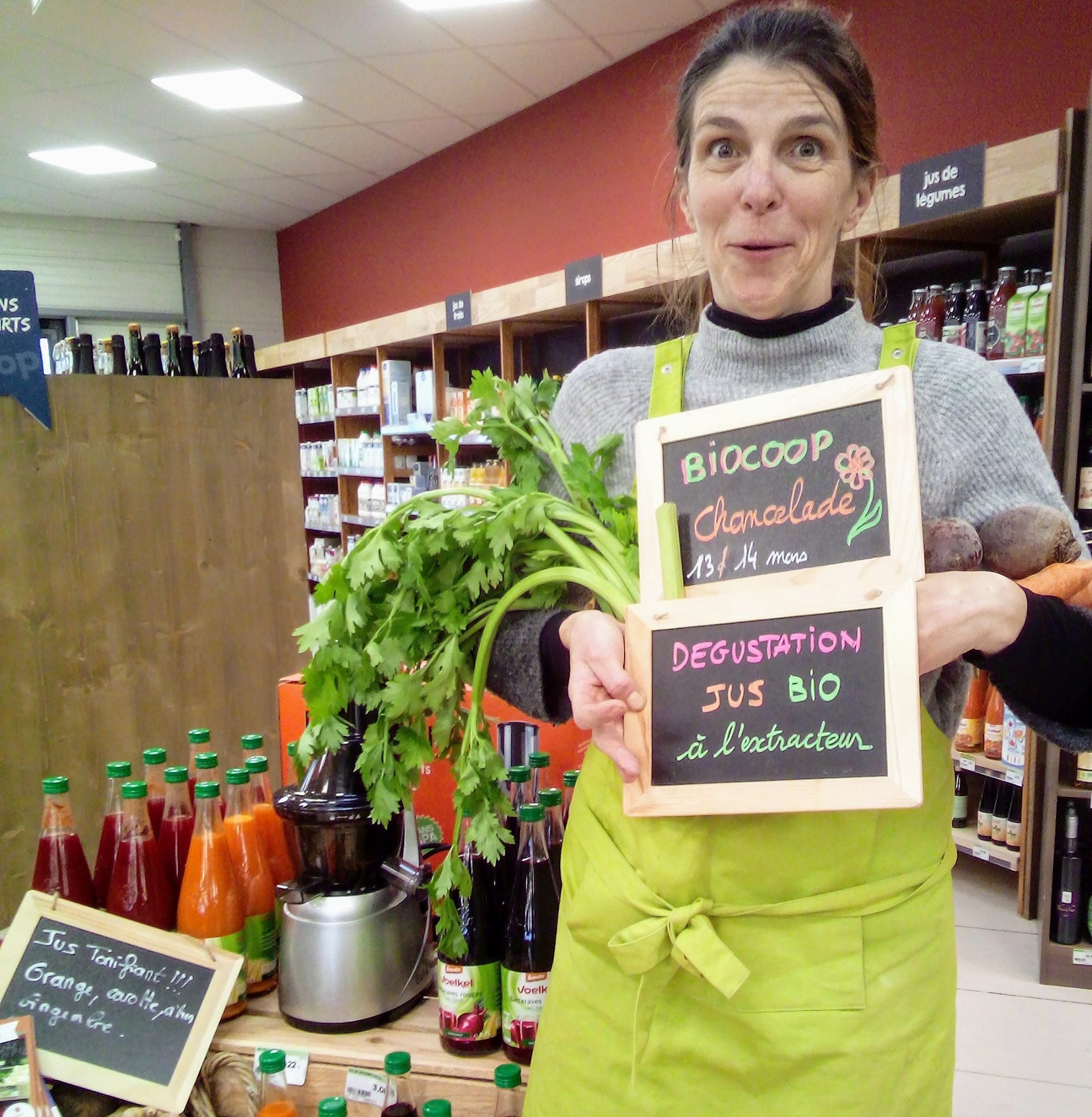 Dégustation de jus de légumes BiO et frais les 13 et 14 mars