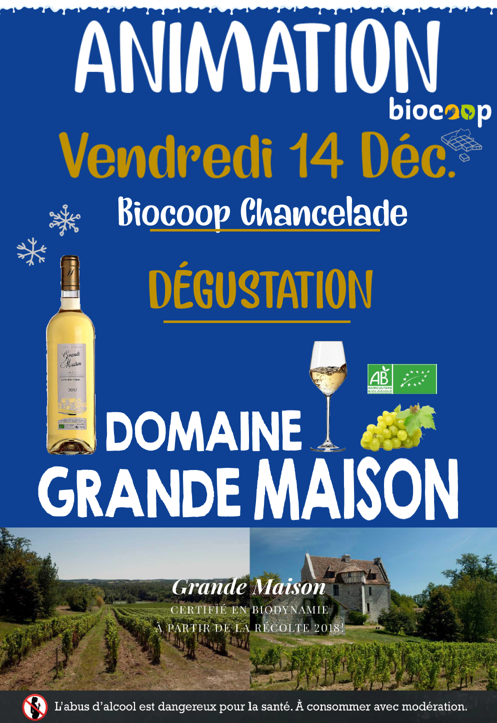 Dégustation de vin vendredi 14 décembre